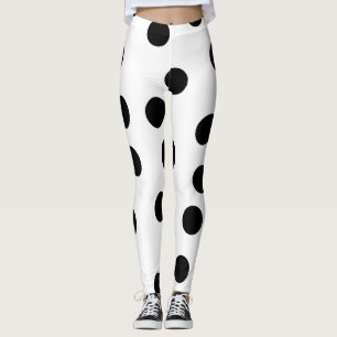 zwart_and_white_dalmatian_spot_patroon leggings
