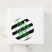 Zwart ang Wit Gestreepte Trick or treat Favoriet T Bedankjes Labels (In situ)