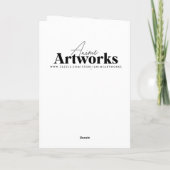  zwart anime meisje met verjaardagsballonnen kaart (Achterkant)