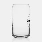 Zwart anker en namen nautische bruiloft blikvorm glas (Rechts)