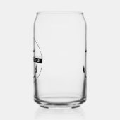 Zwart anker en namen nautische bruiloft blikvorm glas (Links)