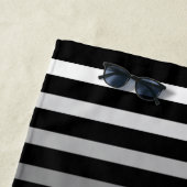 Zwart  Anker Jouw naam of Boat Strandlaken (In situ)