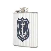 Zwart-anker monogrammen heupfles (Links)