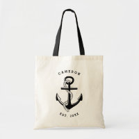 Zwart anker nautisch gepersonaliseerd