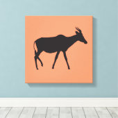 Zwart Antelope Wrapped Canvas Afdruk (Insitu (Houten vloer))