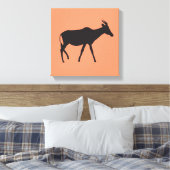 Zwart Antelope Wrapped Canvas Afdruk (Insitu (Slaapkamer))