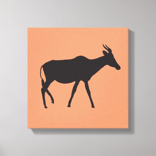 Zwart Antelope Wrapped Canvas Afdruk (Voorkant)