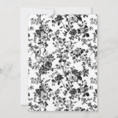 Zwart Antiek Chinoiserie Baby shower Kaart (Achterkant)