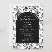 Zwart Antiek Chinoiserie Vrijgezellenfeest Kaart (Voorkant)