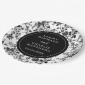 Zwart Antiek Chinoiserie Wedding Papieren Bordje (Gekanteld)
