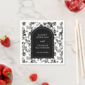 Zwart Antiek Chinoiserie Wedding Servet (Insitu)