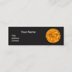 Zwart ANTIEK GOLD FLORENTINE FORINT-papier Mini Visitekaartje
