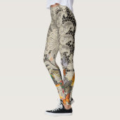 ZWART ANTIEK KANTPATROON VLINDERS LEGGINGS (Links)