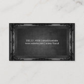 Zwart Antiek Lijst | Donkere textuur Visitekaartje (Achterkant)