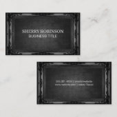 Zwart Antiek Lijst | Donkere textuur Visitekaartje (Voorkant / Achterkant)