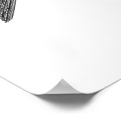 Zwart Antiek Poster ter illustratie van vis (Hoek)