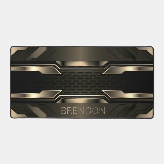 Zwart Antiek Silver Gaming Achtergrond Bureaumat (Voorkant)