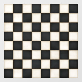 Zwart & Antiek Wit Aangepaste Grootte Schaakbord D Raamsticker