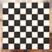 Zwart & Antiek Wit Aangepaste Grootte Schaakbord D Raamsticker (Vel 2)