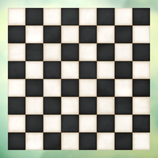 Zwart & Antiek Wit Custom Size Chessboard Decal (Vel 3)