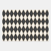 Zwart & Antiek Wit Patronen Collectie Inpakpapier Vel (Voorkant)