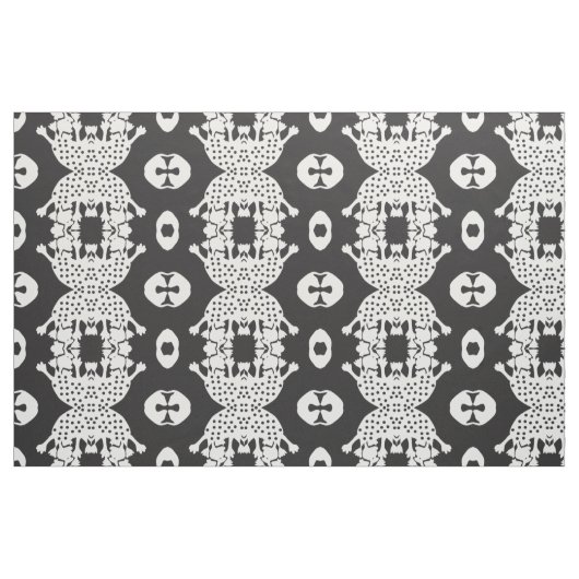 Zwart-Aomba Monster Fabric Stof (Fat Quarter)