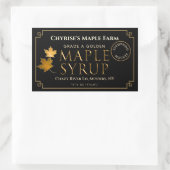 Zwart apeletiket met etiket op spuit met lek en da (Tas)