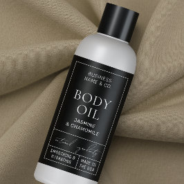 Zwart Apothecary 4 OZ 120ml Kosmetisch Flessenetik Rechthoekige Sticker