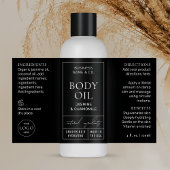 Zwart Apothecary 4 OZ 120ml Kosmetisch Flessenetik Rechthoekige Sticker