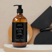 Zwart Apothecary 4 OZ 120ml Kosmetisch Flessenetik Rechthoekige Sticker