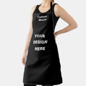 Zwart apron met eigen naam en logo schort (Insitu)