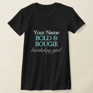 Zwart Aqua Tiffany Thema Bold Bougie Verjaardag Me T-shirt