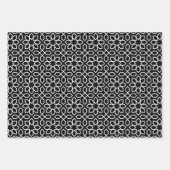 Zwart Arabisch geometrisch patroon Inpakpapier Vel (Voorkant 2)