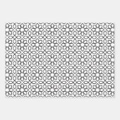 Zwart Arabisch geometrisch patroon Inpakpapier Vel (Voorkant)