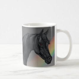 Zwart Arabisch Paard Portret Koffiemok