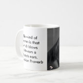 Zwart Arabisch Paardenportret Koffiemok (Voorkant links)