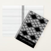 ZWART ARGYLE BREI 5.5x8.5 Notitieboek + Tekst (Binnen)