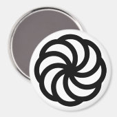 Zwart Armeens Eternity Symbool op Wit Magneet (Voorkant / Achterkant)