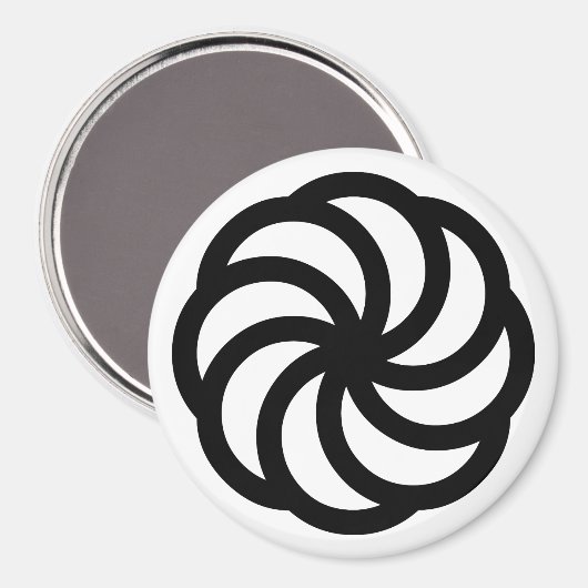 Zwart Armeens Eternity Symbool op Wit Magneet (Voorkant / Achterkant)