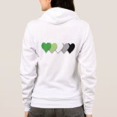 Zwart aromatisch trots hart ontwerp hoodie (Achterkant)
