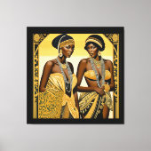 Zwart Art Deco Beauties Roaring jaren 1920 en 1930 Canvas Afdruk (Voorkant)