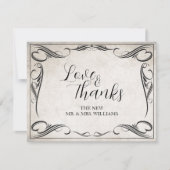  zwart art deco bruiloft dank u (Voorkant)