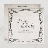 zwart art deco bruiloft dank u (Voorkant / Achterkant)