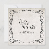 zwart art deco bruiloft dank u (Voorkant)