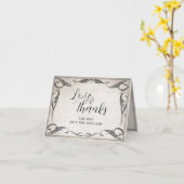 zwart art deco bruiloft dank u kaart (Gele Bloem)