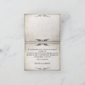 zwart art deco bruiloft dank u kaart (Binnen)