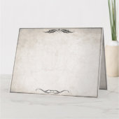  zwart art deco bruiloft dank u kaart (Achterkant)