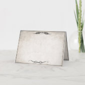 zwart art deco bruiloft dank u kaart (Achterkant)