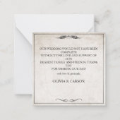  zwart art deco bruiloft dank u notitiekaartje (Achterkant)