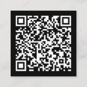 Zwart Art Deco | QR-code | Bruiloft RSVP Informatiekaartje (Achterkant)